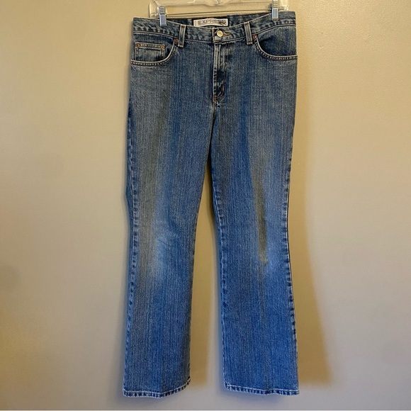 Vintage Y2K Express Precision Fit Low Rise Flare Jeans Size 9/10 Regular - Picture 1 of 13